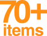 70+ items